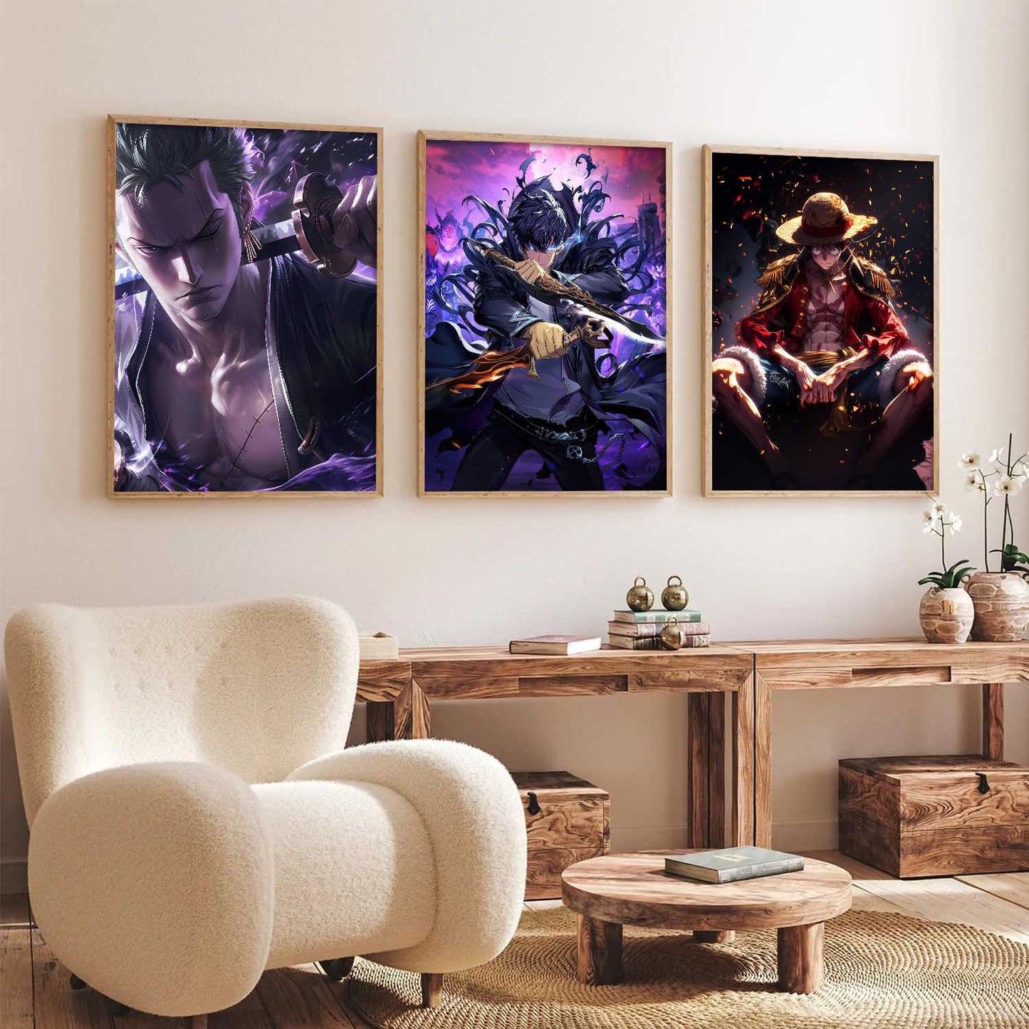 Japanese Anime Characters Wall Art Paintings for Living Room Bedroom