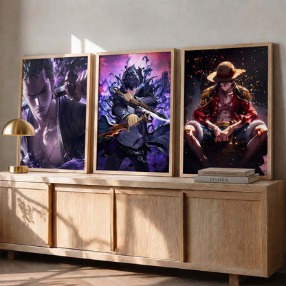 Japanese Anime Characters Wall Art Paintings for Living Room Bedroom