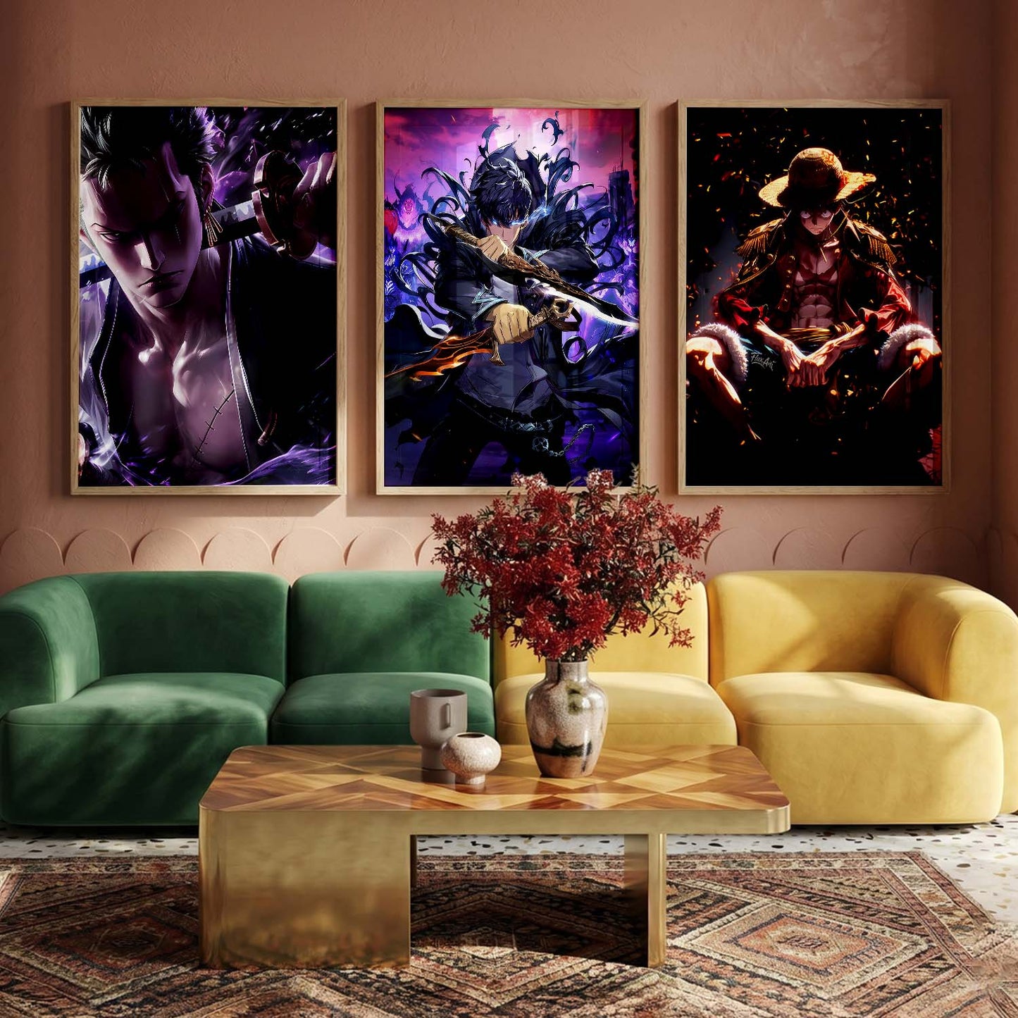 Japanese Anime Characters Wall Art Paintings for Living Room Bedroom