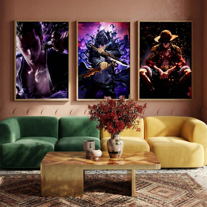 Japanese Anime Characters Wall Art Paintings for Living Room Bedroom