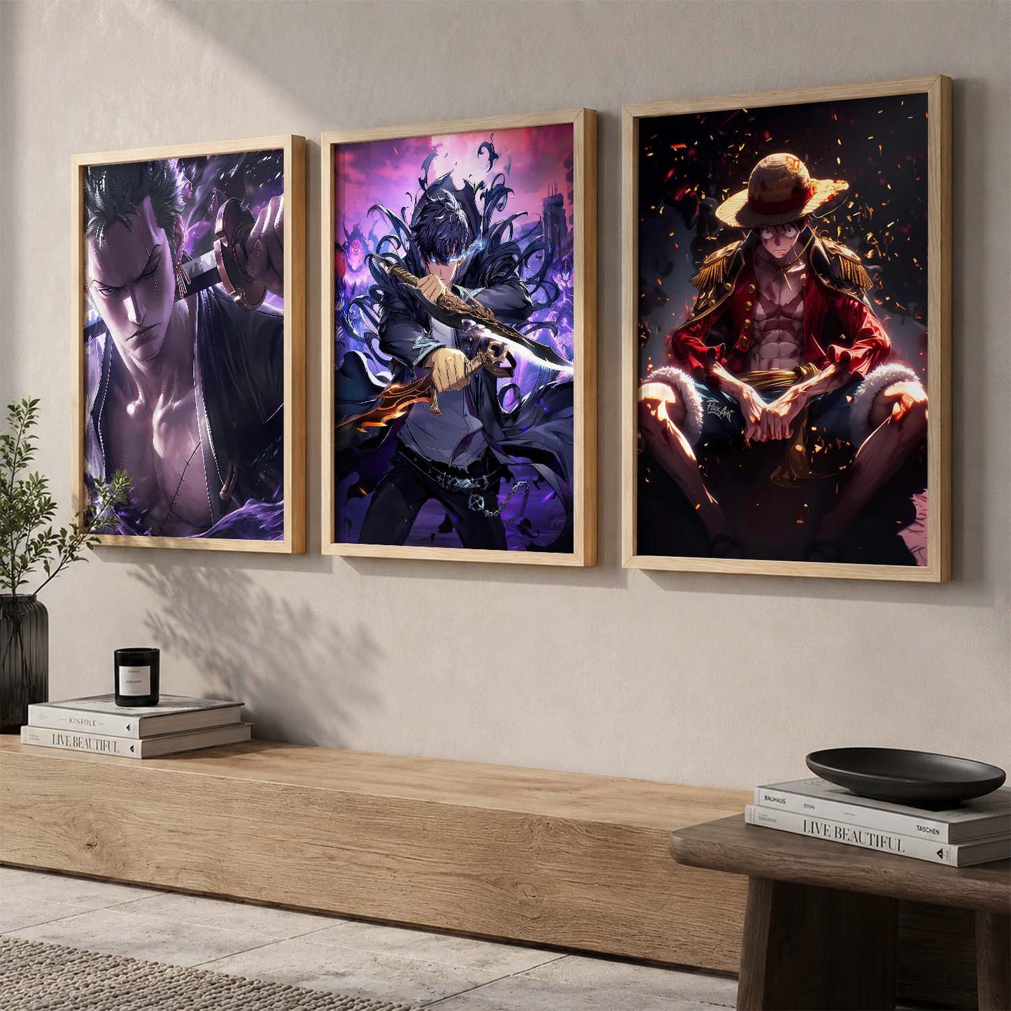 Japanese Anime Characters Wall Art Paintings for Living Room Bedroom