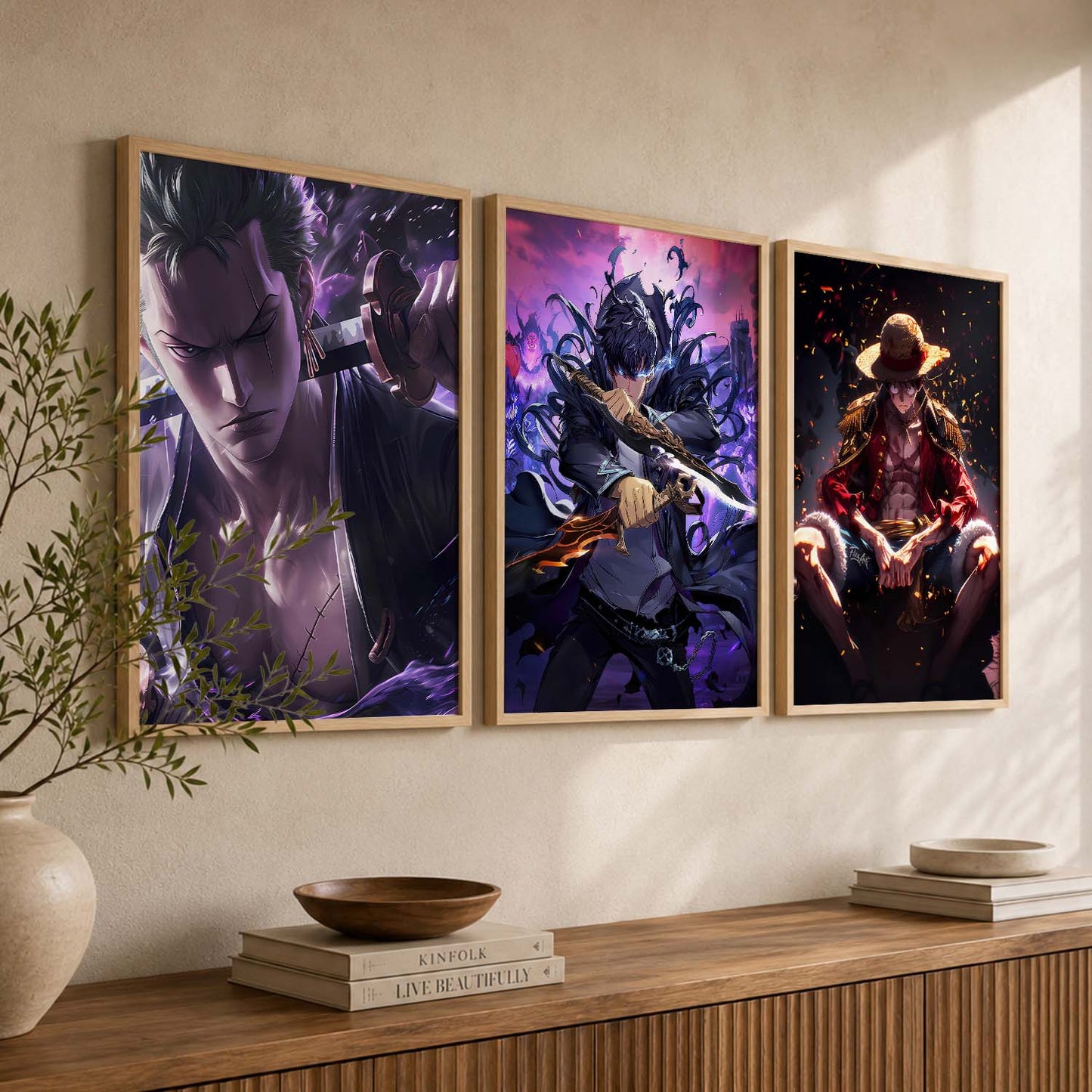 Japanese Anime Characters Wall Art Paintings for Living Room Bedroom