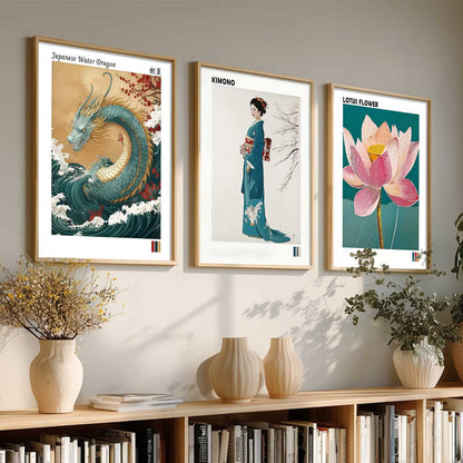Aesthetic Japan Nature Wall Art Paintings for Living Room Bedroom
