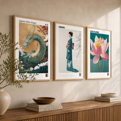 Aesthetic Japan Nature Wall Art Paintings for Living Room Bedroom