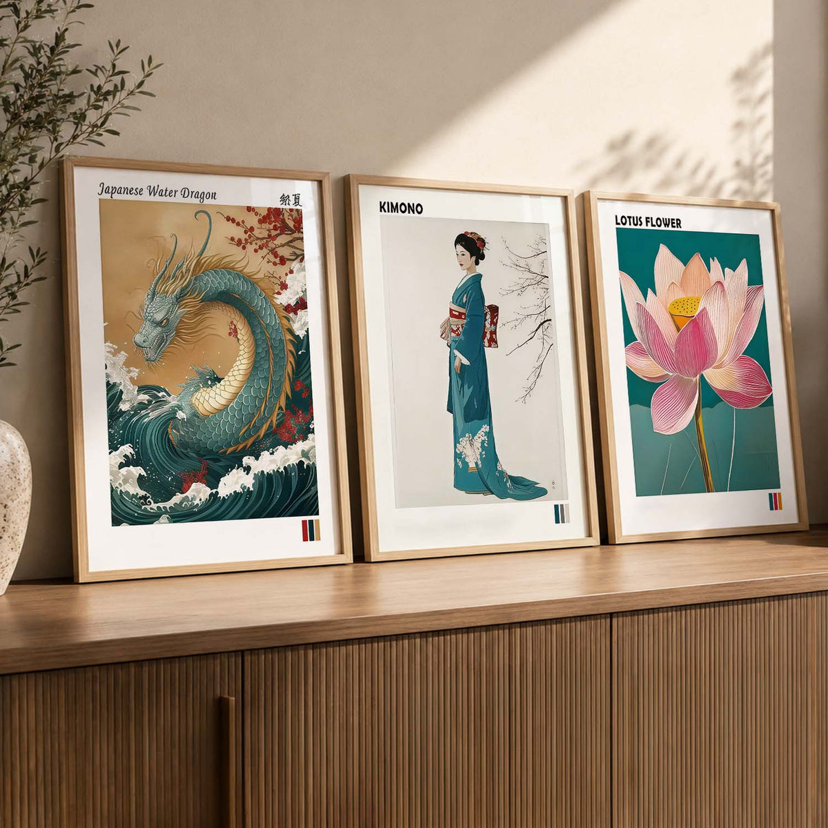 Aesthetic Japan Nature Wall Art Paintings for Living Room Bedroom