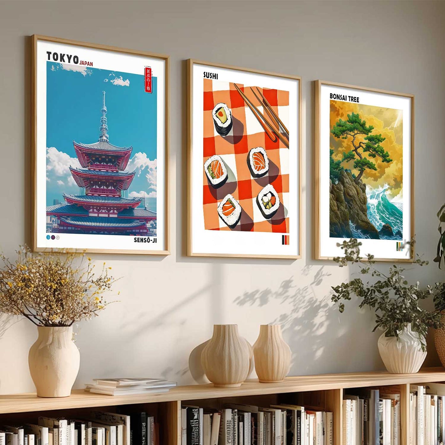 Aesthetic Japan Wall Art Paintings for Living Room Bedroom