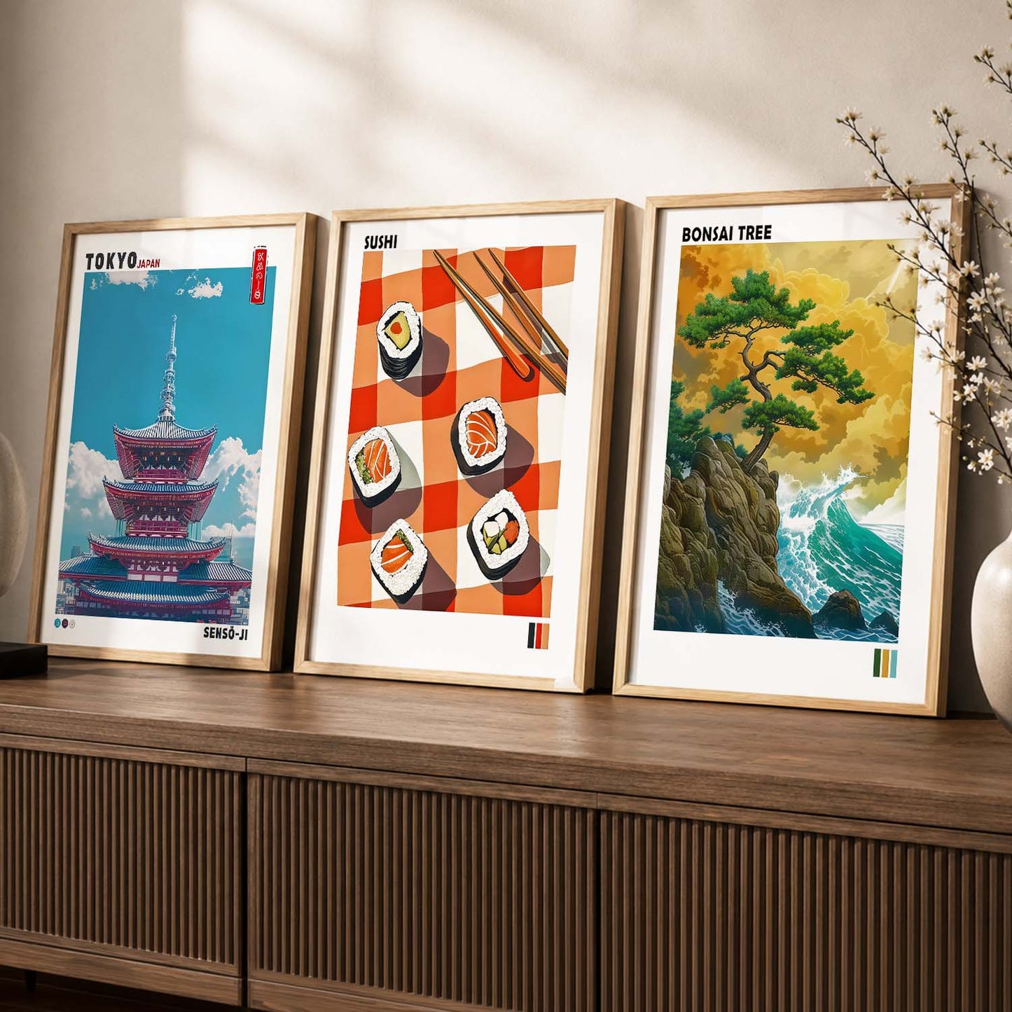 Aesthetic Japan Wall Art Paintings for Living Room Bedroom