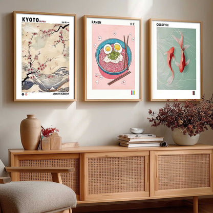 Japanese Nature Wall Art Paintings for Living Room Bedroom