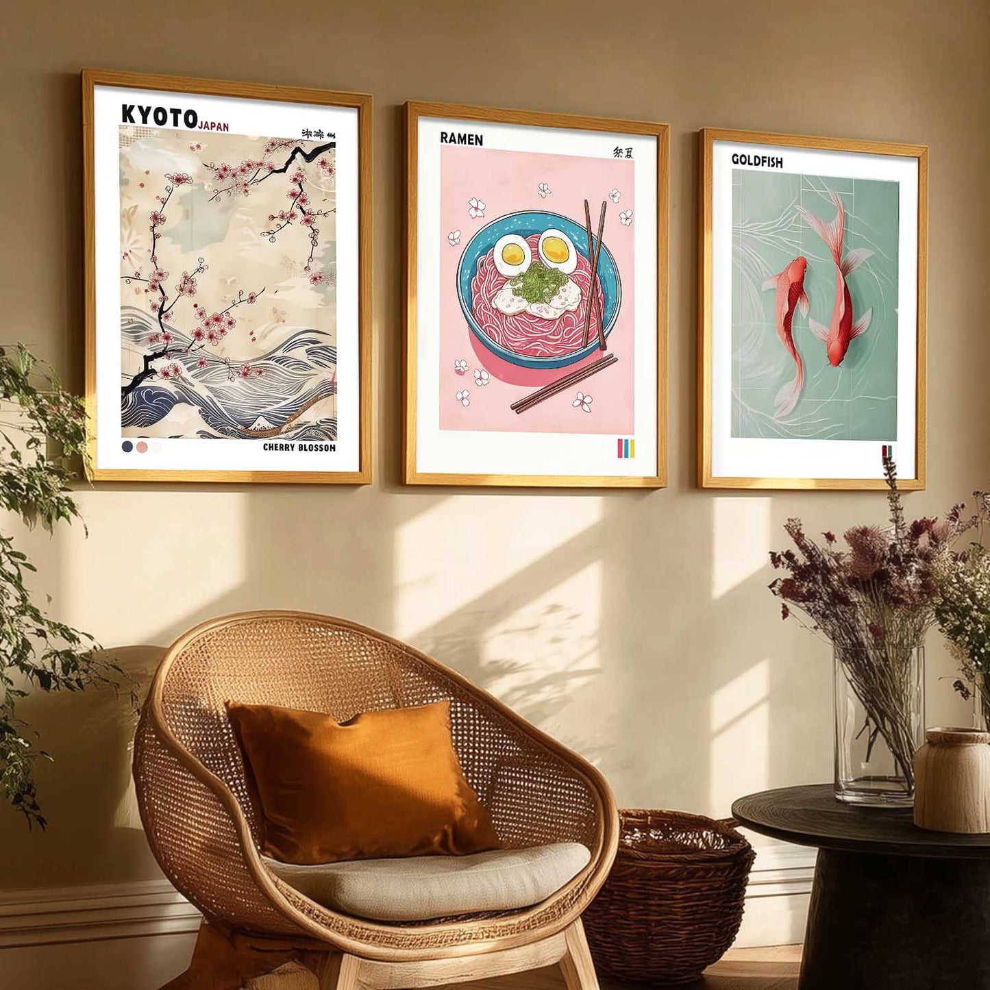 Japanese Nature Wall Art Paintings for Living Room Bedroom