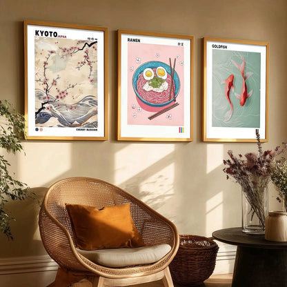 Japanese Nature Wall Art Paintings for Living Room Bedroom