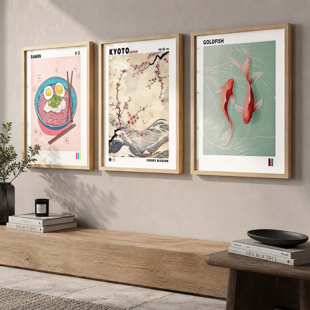Japanese Nature Wall Art Paintings for Living Room Bedroom