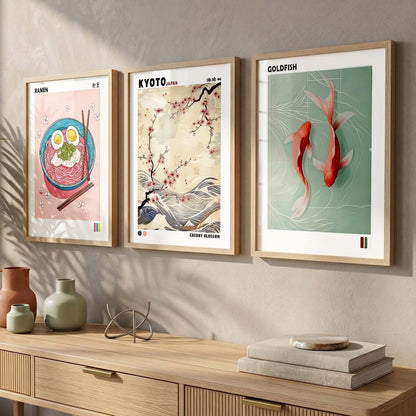 Japanese Nature Wall Art Paintings for Living Room Bedroom