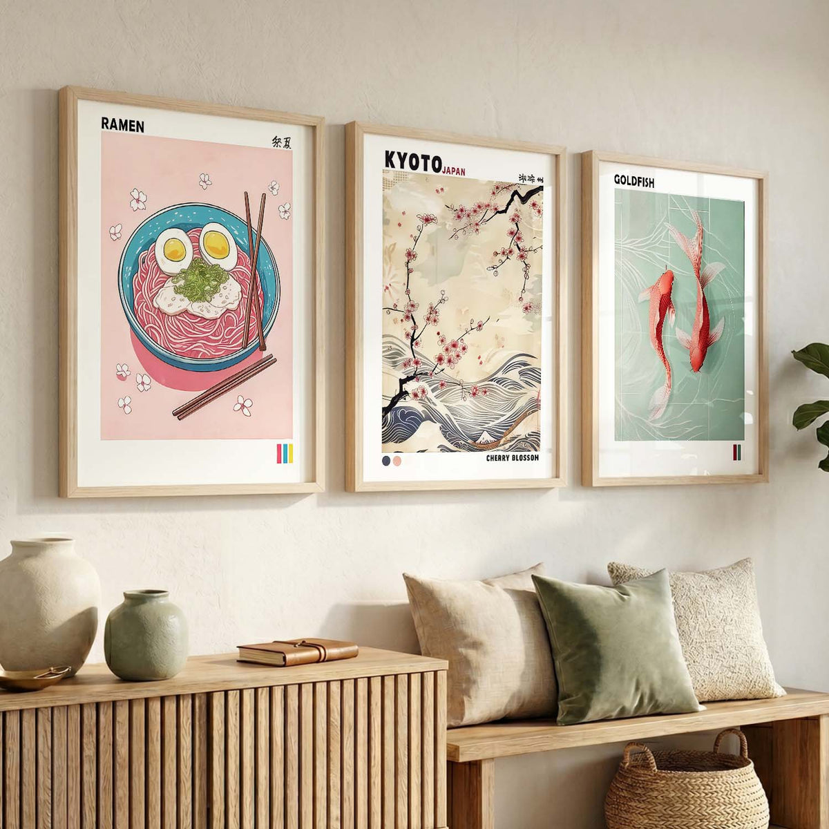 Japanese Nature Wall Art Paintings for Living Room Bedroom