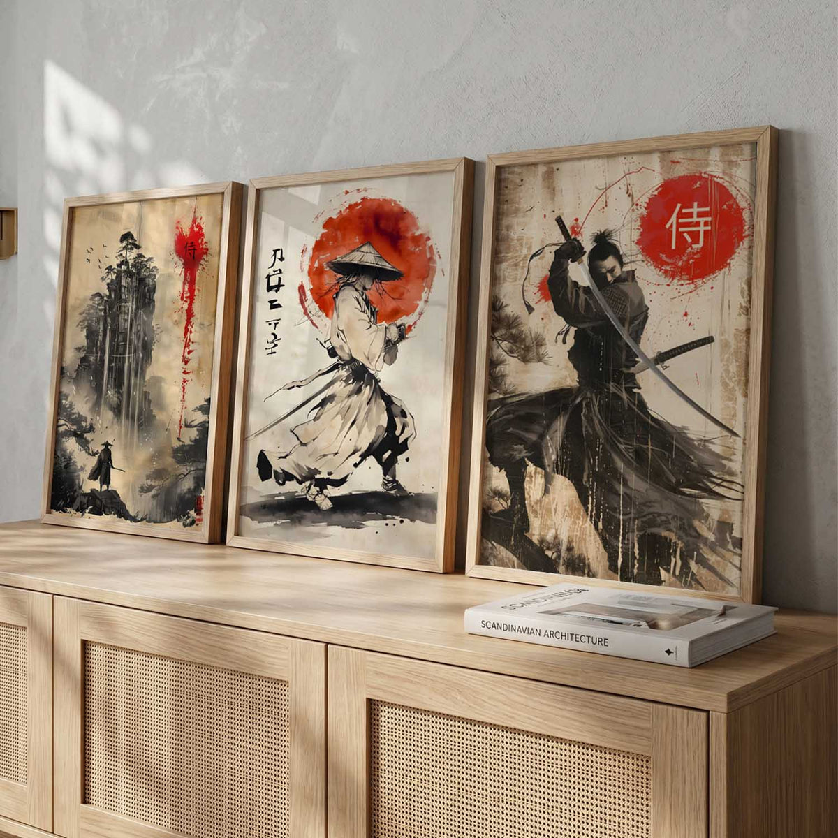 Japanese Samurai Wall Art Paintings for Living Room Bedroom