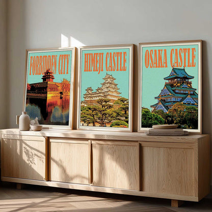 Japanese City View Wall Art Paintings for Living Room Bedroom