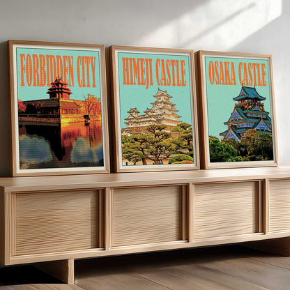 Japanese City View Wall Art Paintings for Living Room Bedroom