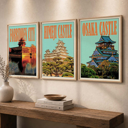Japanese City View Wall Art Paintings for Living Room Bedroom