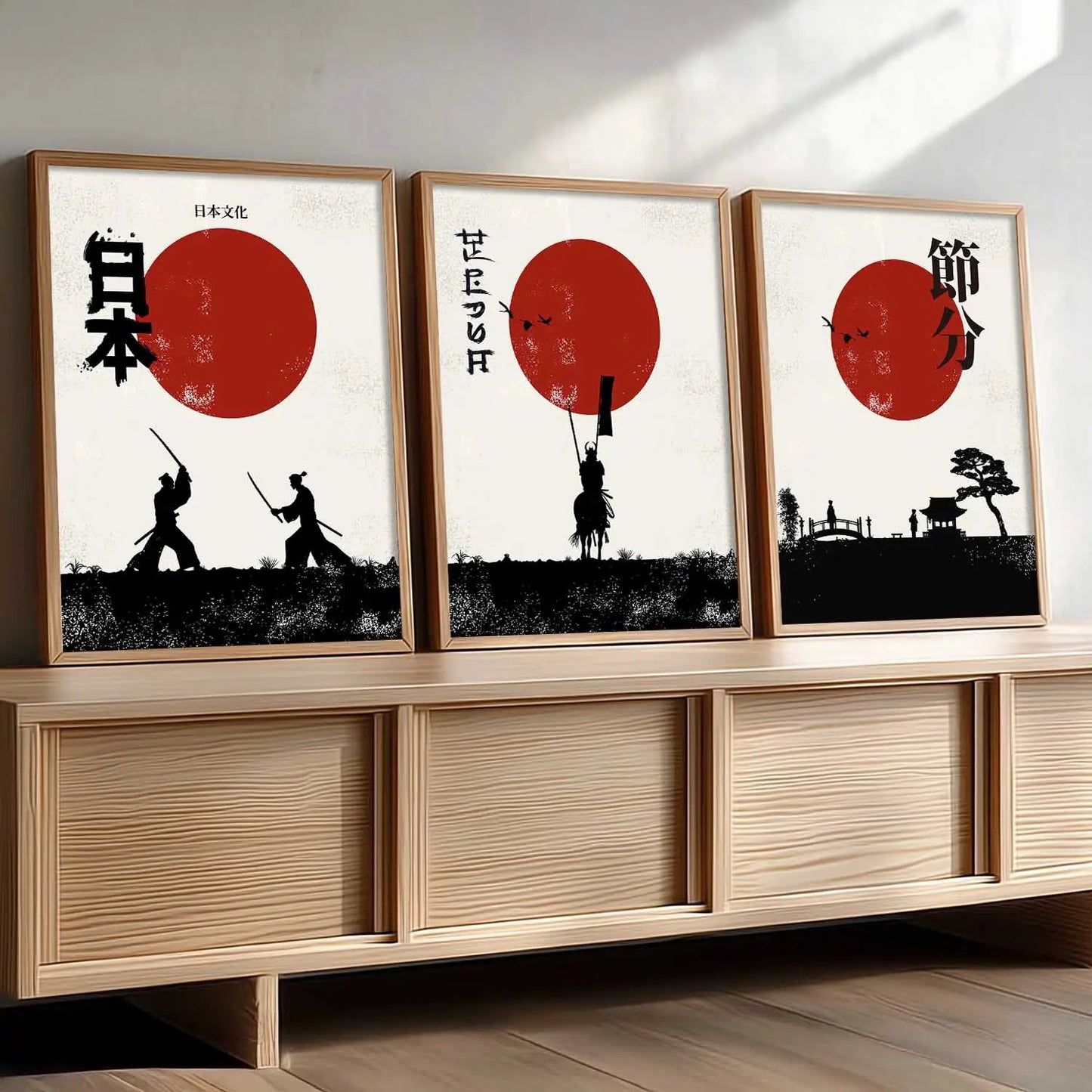Japanese Samurai  Wall Art Paintings for Living Room Bedroom