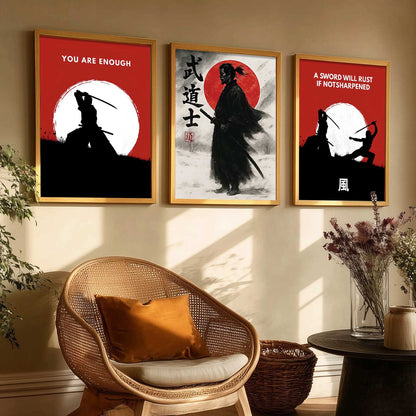 Japanese Samurai  Wall Art Paintings for Living Room Bedroom