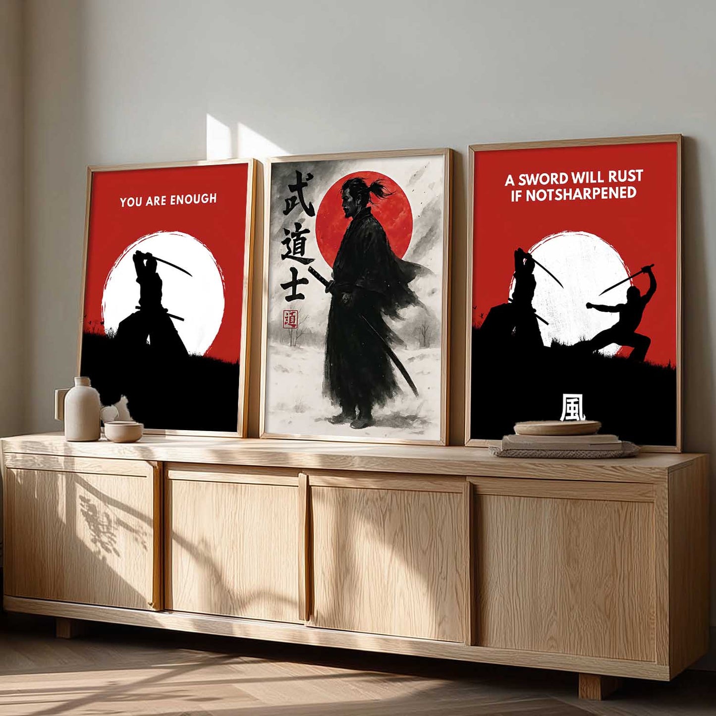 Japanese Samurai  Wall Art Paintings for Living Room Bedroom
