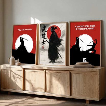 Japanese Samurai  Wall Art Paintings for Living Room Bedroom