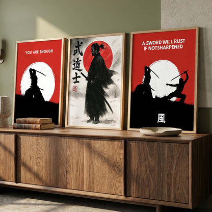 Japanese Samurai  Wall Art Paintings for Living Room Bedroom