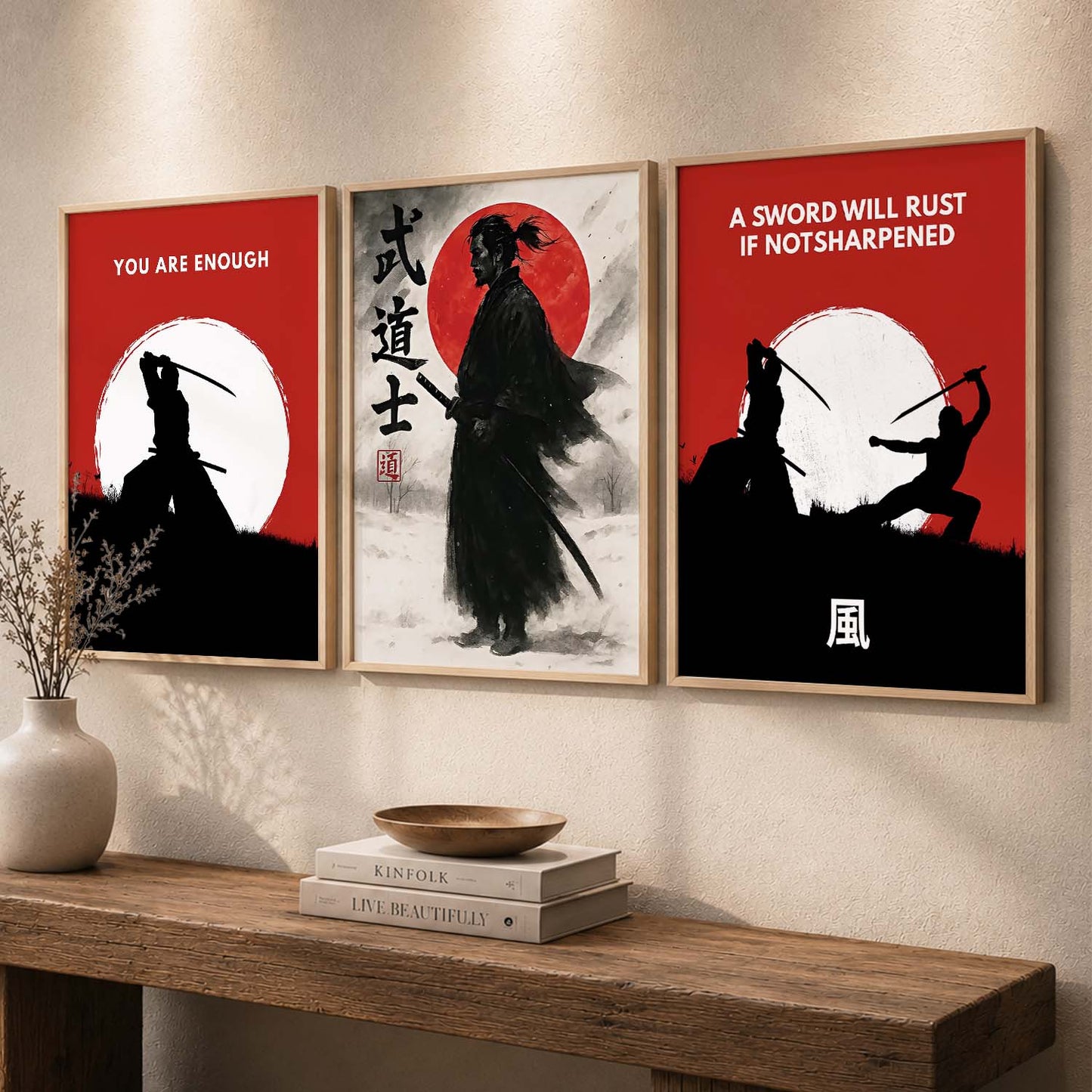 Japanese Samurai  Wall Art Paintings for Living Room Bedroom