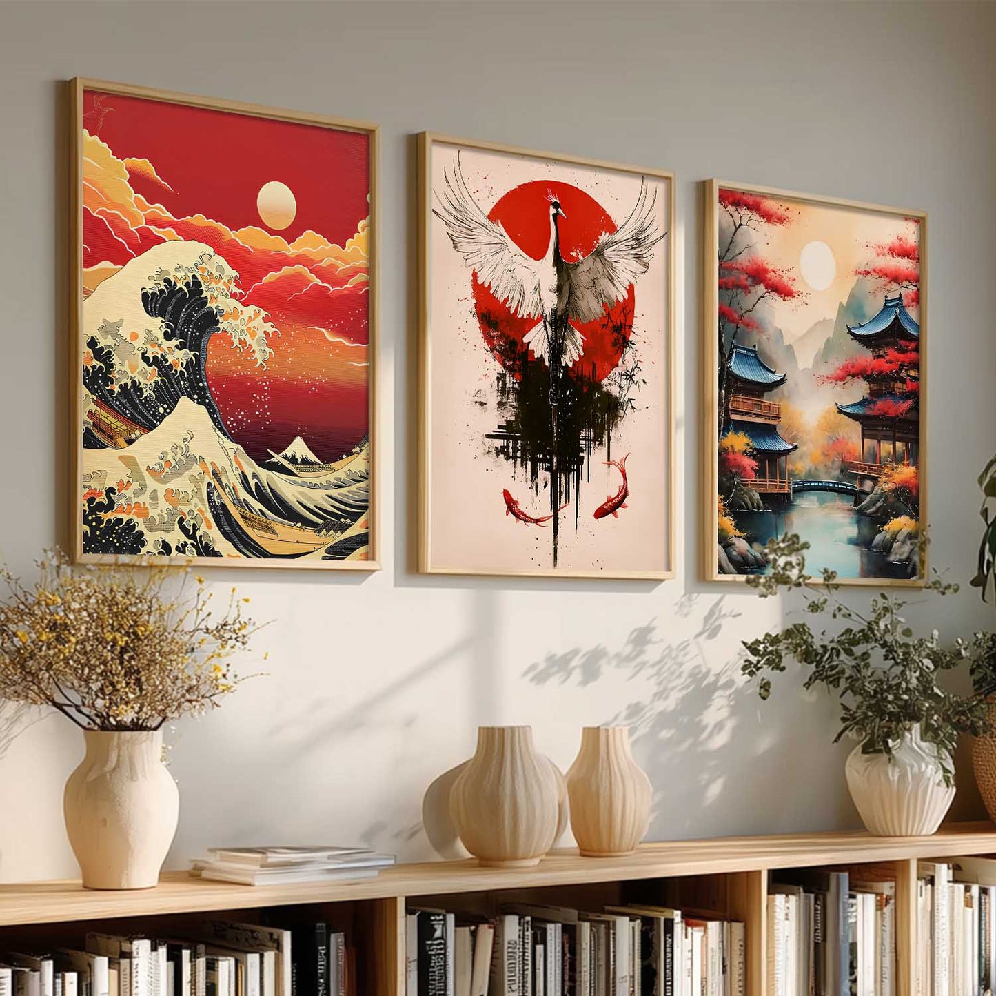 Aesthetic Japan Nature Wall Art Paintings for Living Room Bedroom