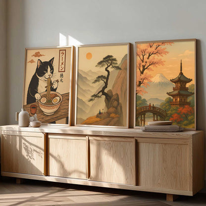 Japanese Nature Wall Art Paintings for Living Room Bedroom
