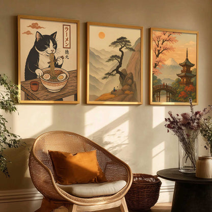 Japanese Nature Wall Art Paintings for Living Room Bedroom