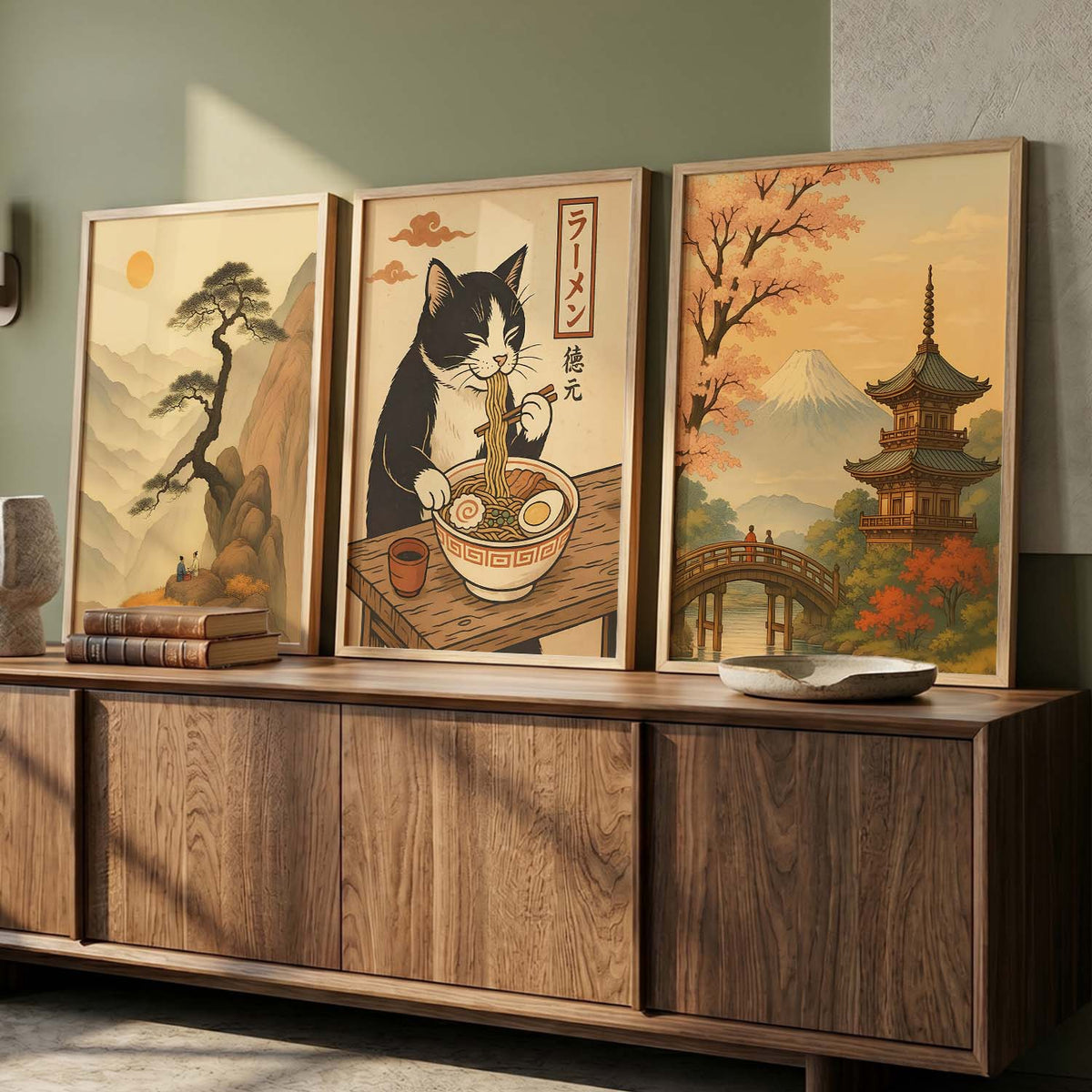 Japanese Nature Wall Art Paintings for Living Room Bedroom
