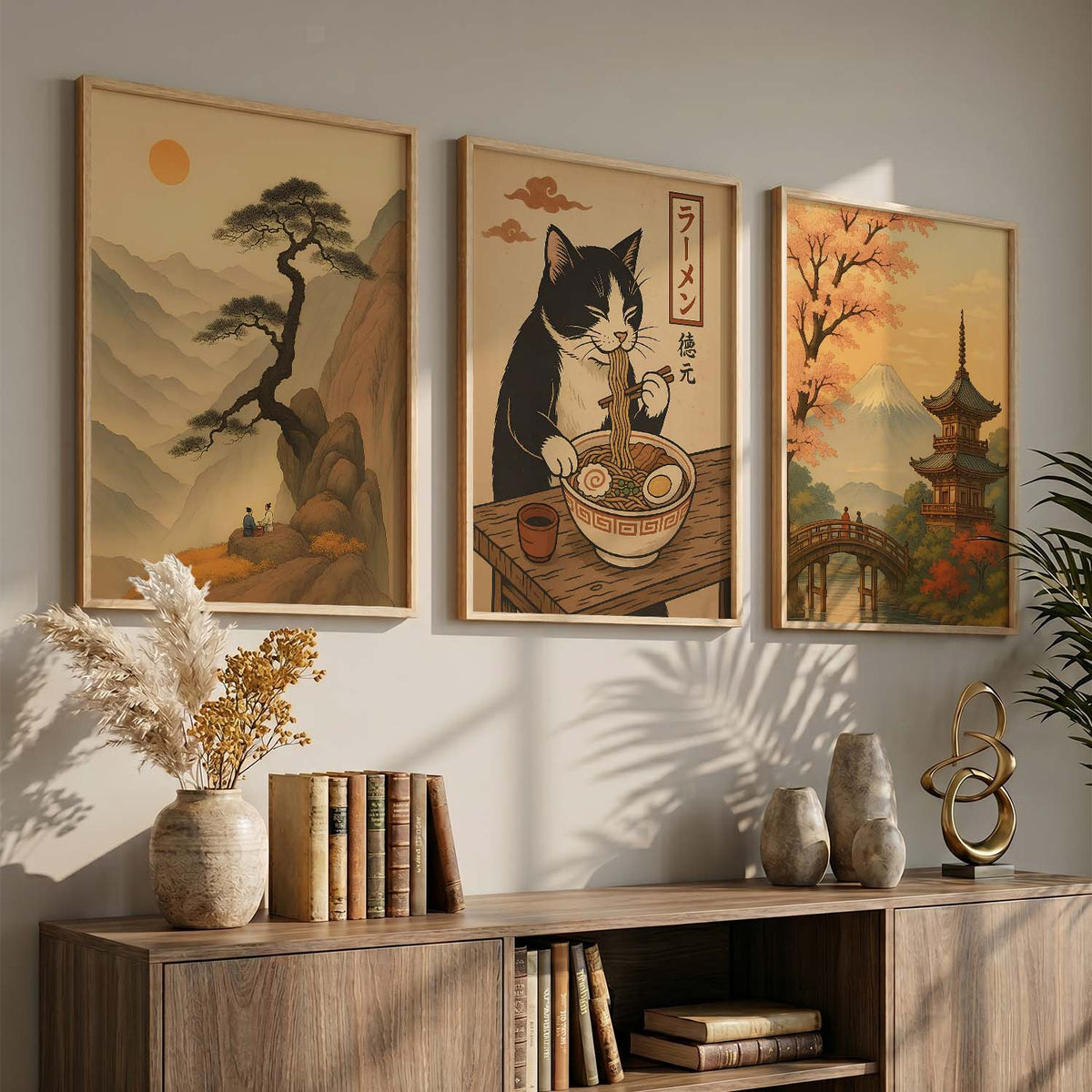 Japanese Nature Wall Art Paintings for Living Room Bedroom
