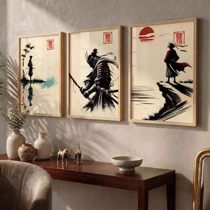 Japanese Samurai  Wall Art Paintings for Living Room Bedroom