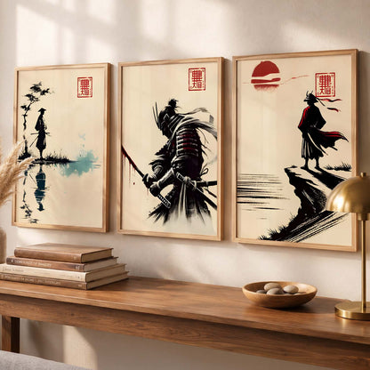 Japanese Samurai  Wall Art Paintings for Living Room Bedroom