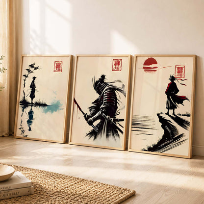 Japanese Samurai  Wall Art Paintings for Living Room Bedroom