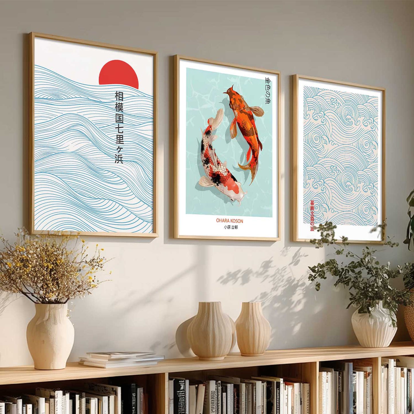 Aesthetic Japanese Wall Art Paintings for Living Room Bedroom