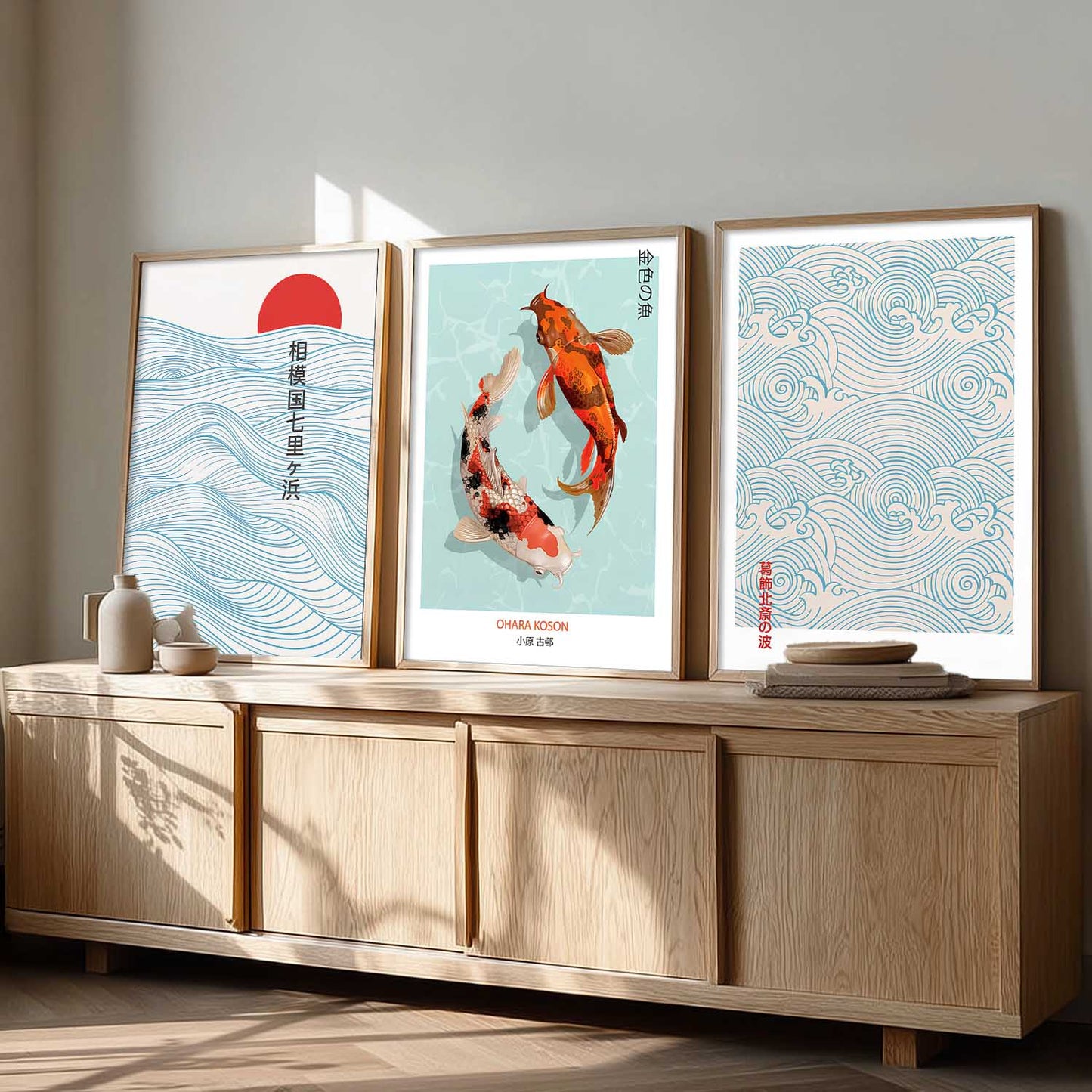 Aesthetic Japanese Wall Art Paintings for Living Room Bedroom