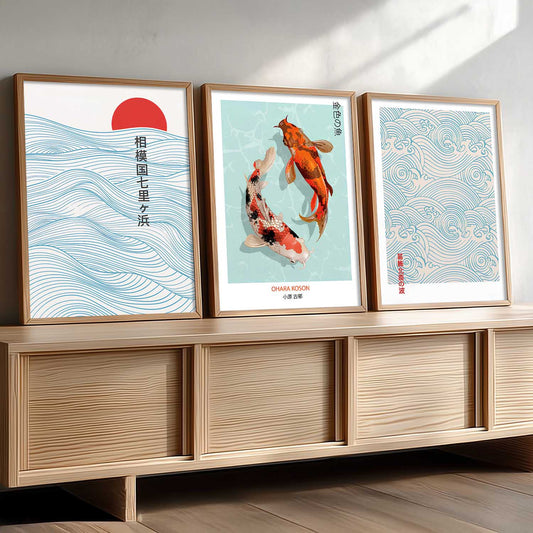 Aesthetic Japanese Wall Art Paintings for Living Room Bedroom