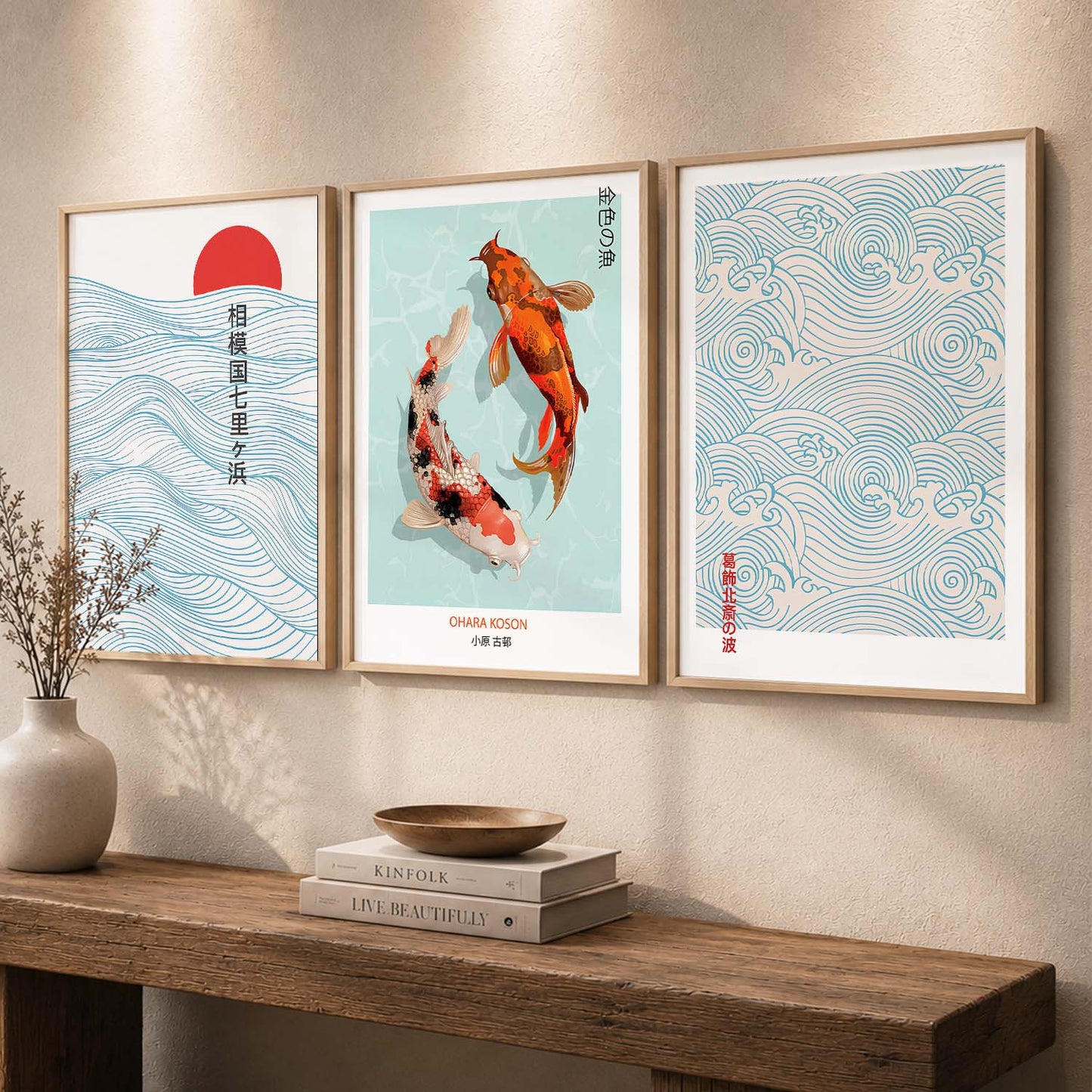 Aesthetic Japanese Wall Art Paintings for Living Room Bedroom