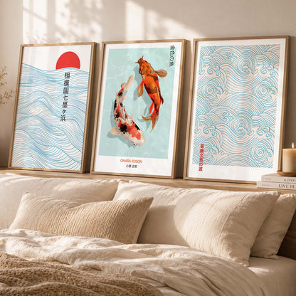 Aesthetic Japanese Wall Art Paintings for Living Room Bedroom