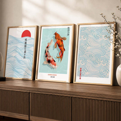 Aesthetic Japanese Wall Art Paintings for Living Room Bedroom