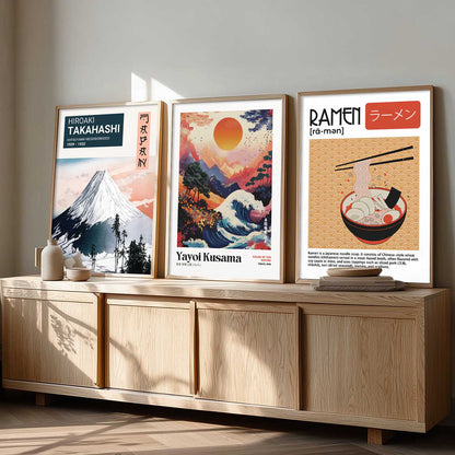 Aesthetic Japanese Nature Wall Art Paintings for Living Room Bedroom