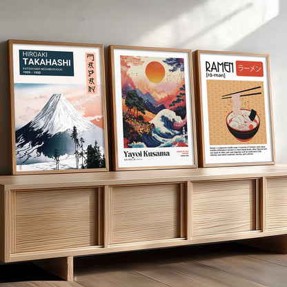 Aesthetic Japanese Nature Wall Art Paintings for Living Room Bedroom