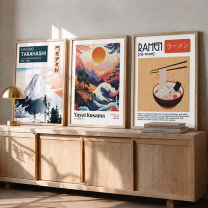 Aesthetic Japanese Nature Wall Art Paintings for Living Room Bedroom