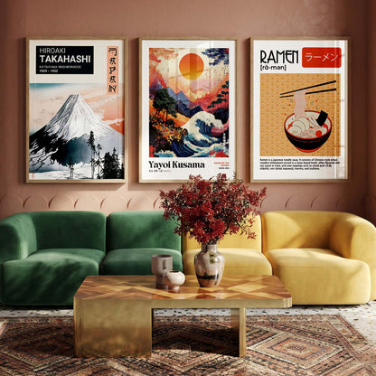 Aesthetic Japanese Nature Wall Art Paintings for Living Room Bedroom