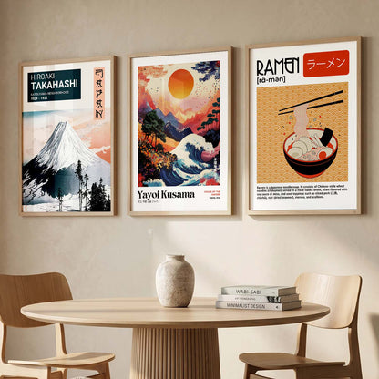 Aesthetic Japanese Nature Wall Art Paintings for Living Room Bedroom