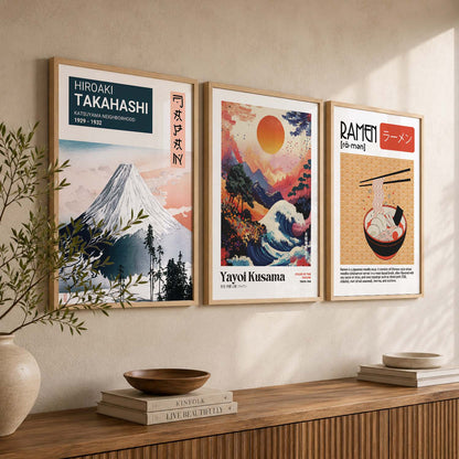 Aesthetic Japanese Nature Wall Art Paintings for Living Room Bedroom