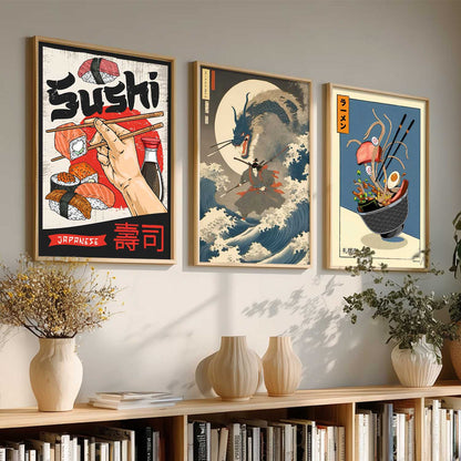 Aesthetic Japanese Wall Art Paintings for Living Room Bedroom