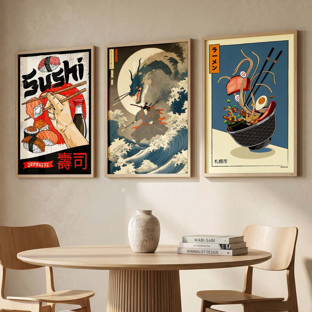 Aesthetic Japanese Wall Art Paintings for Living Room Bedroom
