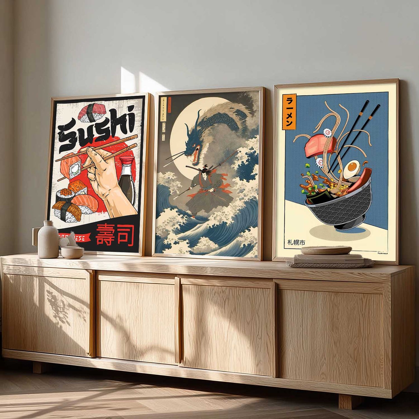 Aesthetic Japanese Wall Art Paintings for Living Room Bedroom